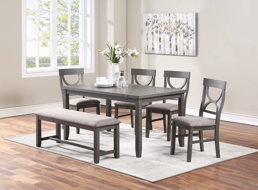 Gray 6 PC dining set