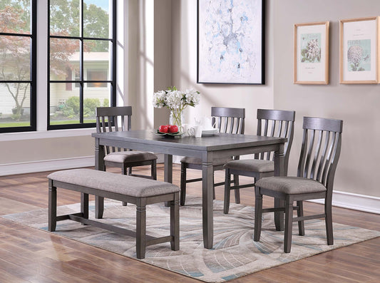 Gray 6 PC dining set