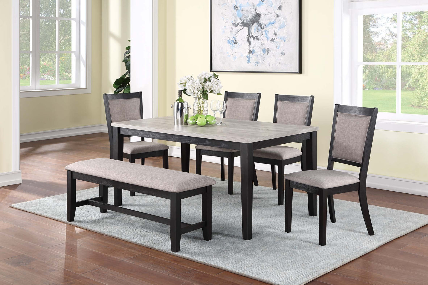 Gray 6 PC dining set