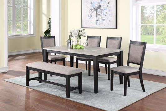 Gray 6 PC dining set