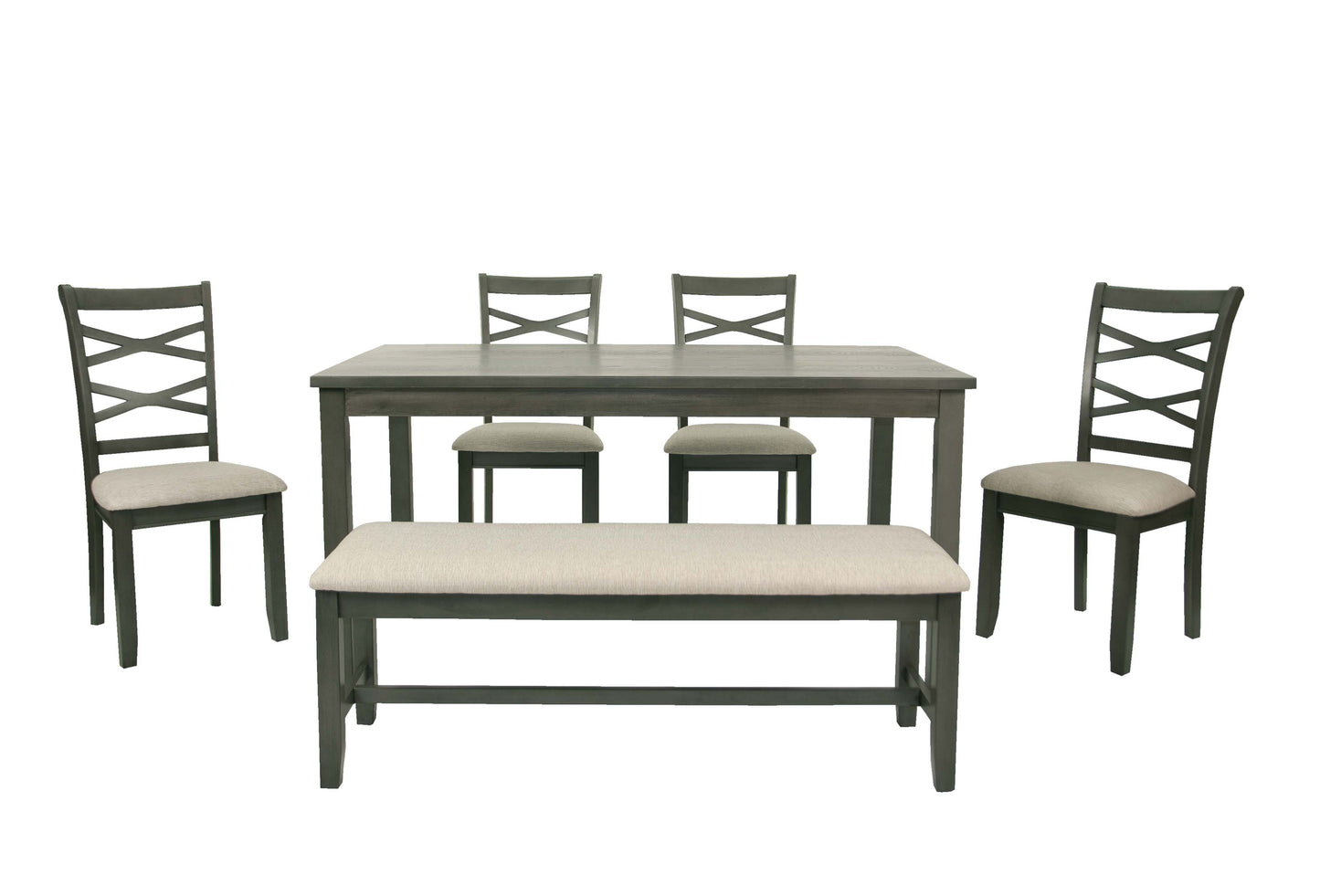 Gray 6 PC dining set