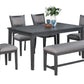 Gray 6 PC dining set
