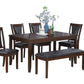 Walnut/Black 6 PC dining set