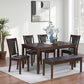Walnut/Black 6 PC dining set
