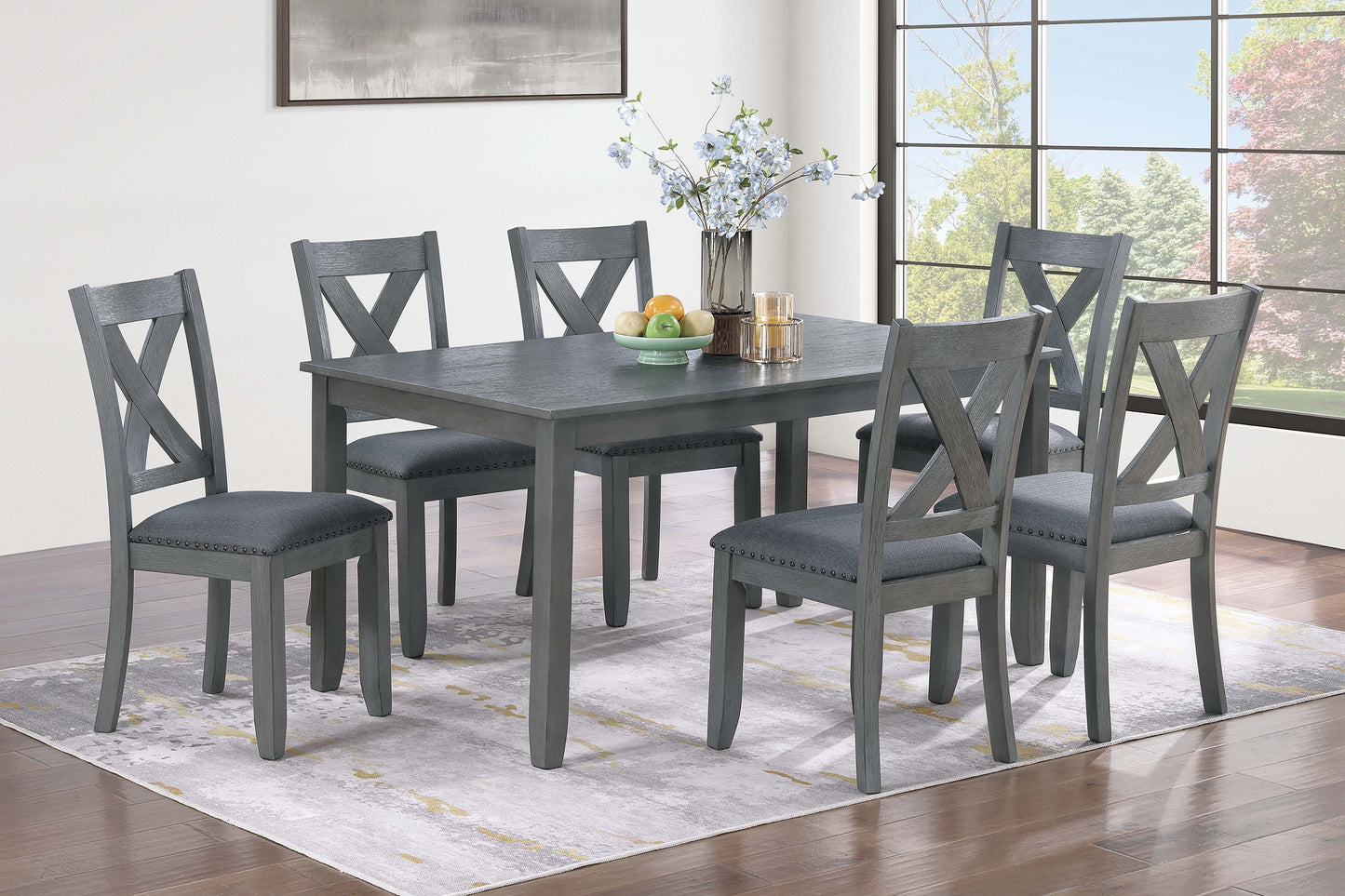 Gray 6 PC dining set