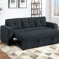 Chenille Covertible Sofa