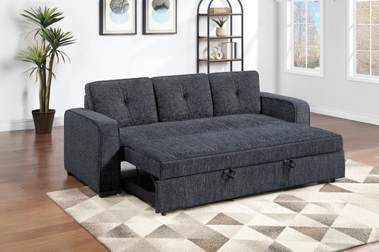 Chenille Covertible Sofa