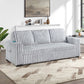 Fur-Like Jumbo Corduroy Covertible Sofa