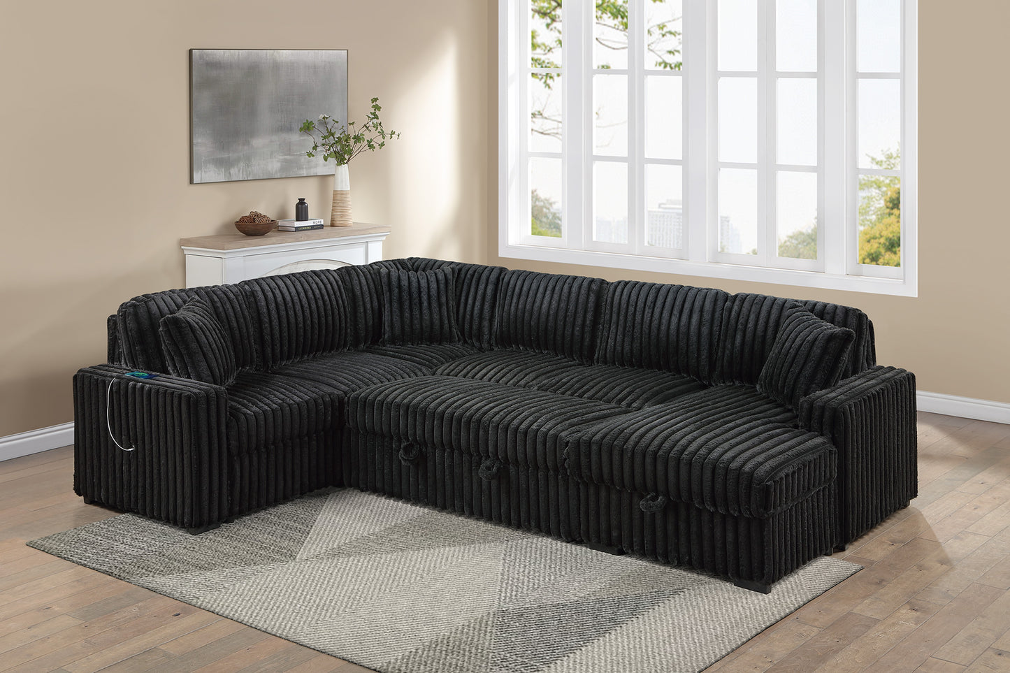 Jumbo Coduroy Sectional