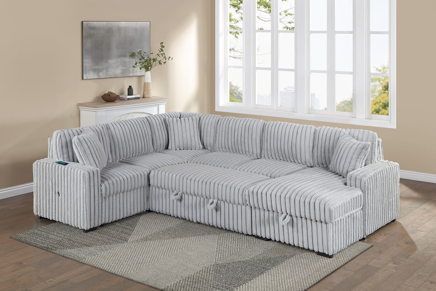 Jumbo Coduroy Sectional