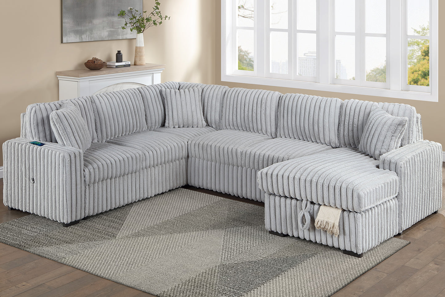 Jumbo Coduroy Sectional