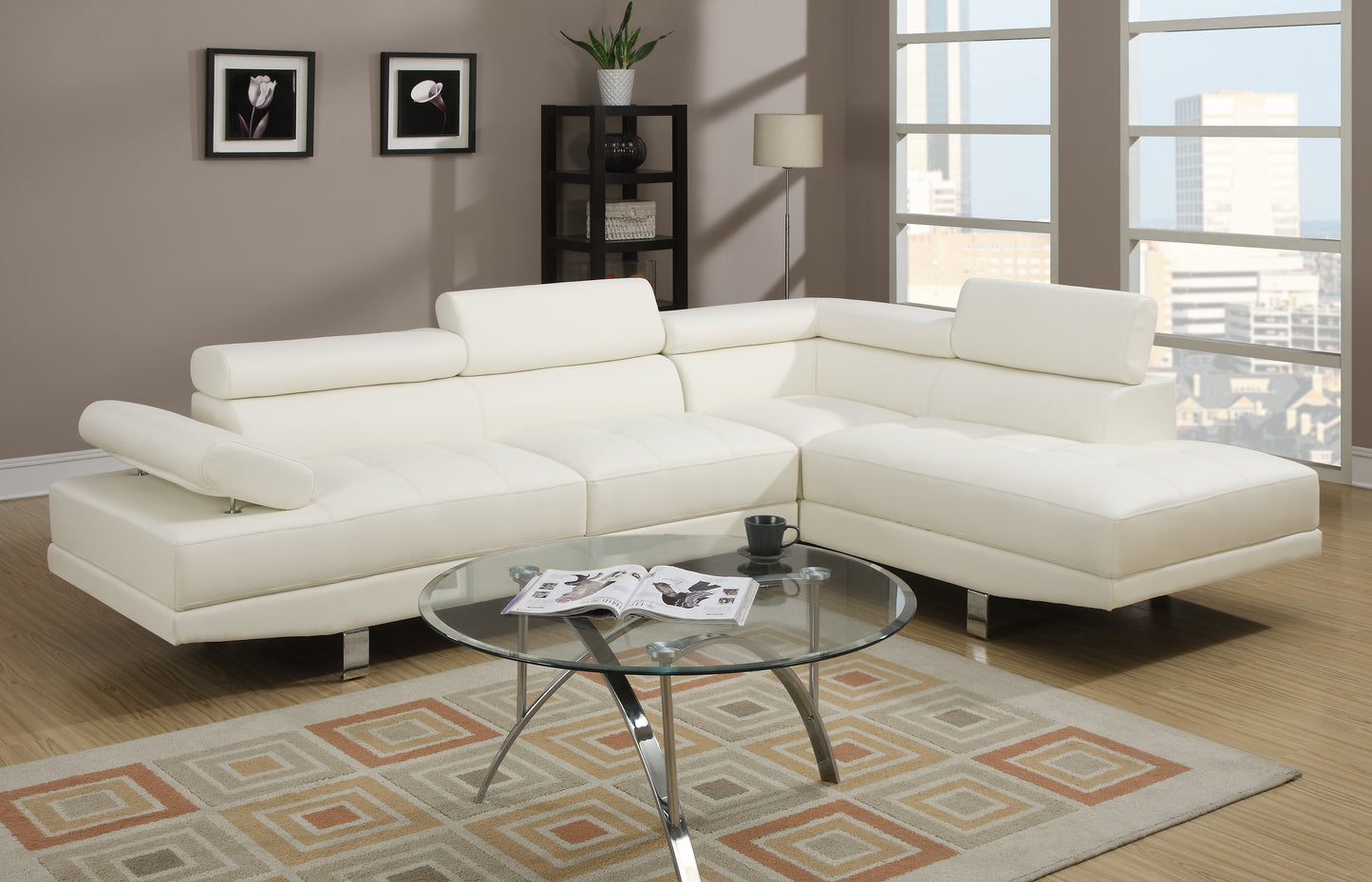 Faux Leather Sectional