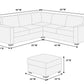 Corduroy Sectional with Ottoman