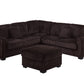 Corduroy Sectional with Ottoman