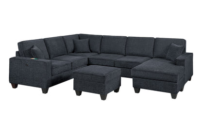 U shape Sectional Black or Gray
