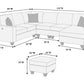 U shape Sectional Black or Gray
