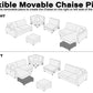 U shape Sectional Black or Gray