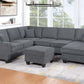 U shape Sectional Black or Gray