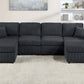 U Shape Corduroy Sectional