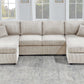 U Shape Corduroy Sectional