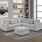 Fabric Sectional with Ottoman