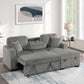 Corduroy Pullout Sectional