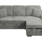 Corduroy Pullout Sectional