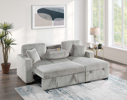 Corduroy Pullout Sectional