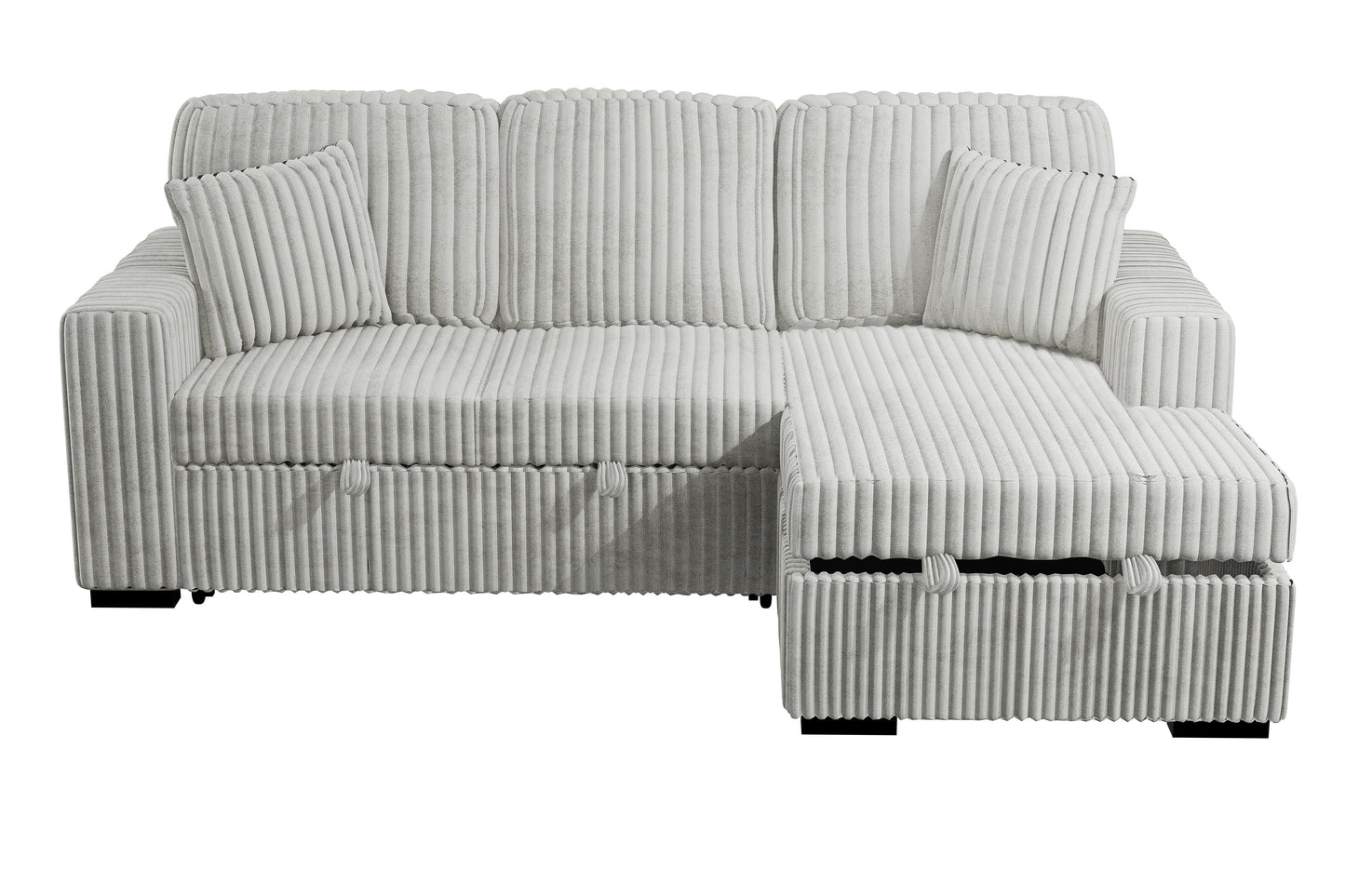 Corduroy Pullout Sectional