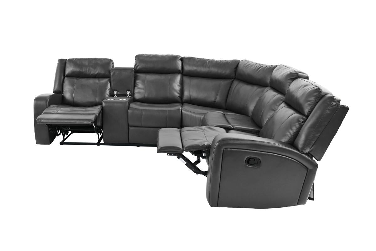 Gel Leatherett Reclining Sectional