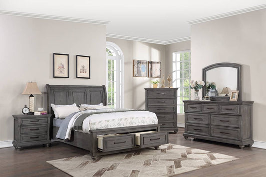 Gray Bedframe, Dresser, Chest, Nightstand options