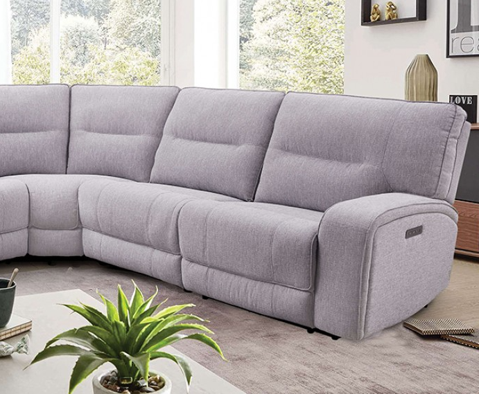 Gray Tyrone Powered Sectional