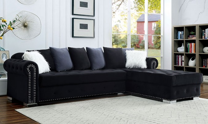 Modern Velvet Tufted Sectional