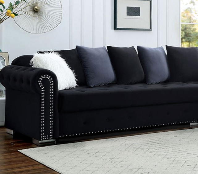 Modern Velvet Tufted Sectional