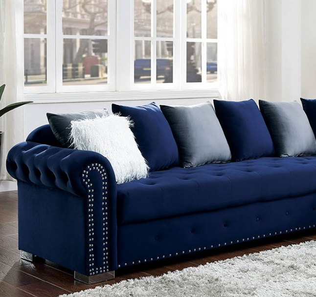 Modern Velvet Tufted Sectional