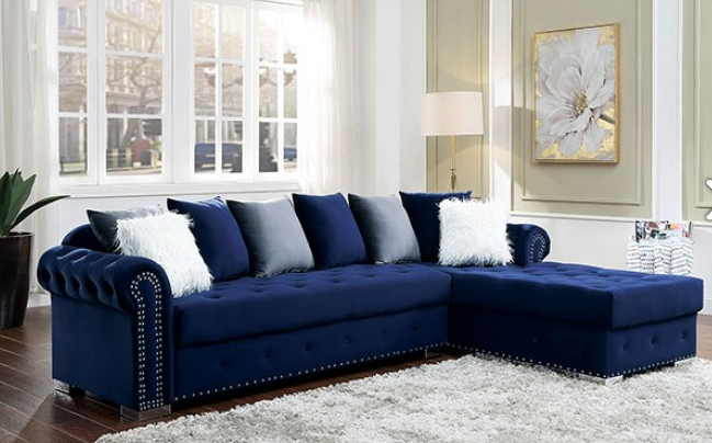 Modern Velvet Tufted Sectional