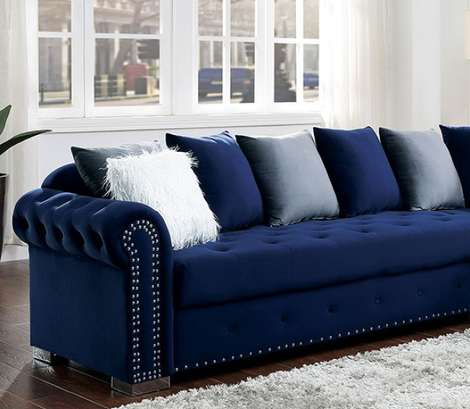 Modern Velvet Tufted Sectional