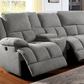 Powered Gray Fabric Sectional Recliner