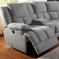 Powered Gray Fabric Sectional Recliner