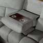 Powered Gray Fabric Sectional Recliner