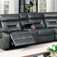 Gray Breathable Leather Sectional