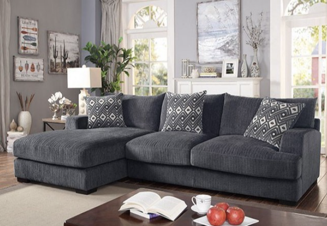 Gray Chenille Sectional