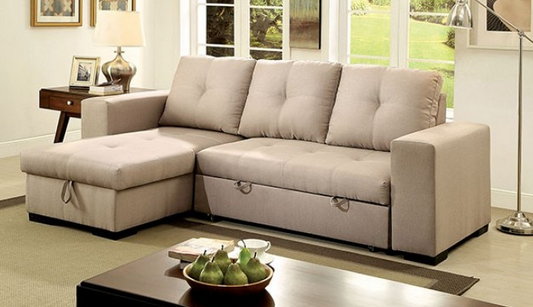 Ivory Fabric Sectional