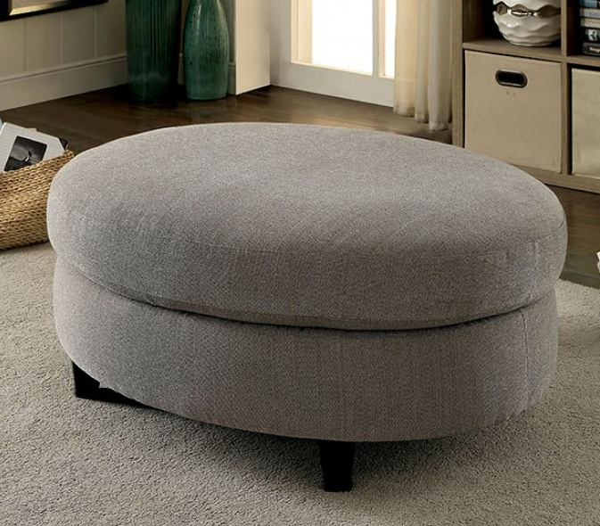 Warm Gray Chenille Rounded Sectional