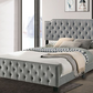 Gray Modern Tufted Bedframe