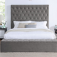 Gray Transitional Platform Bed