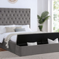 Gray Transitional Platform Bed