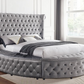 Velvet Gray Glam Bedframe