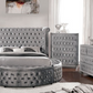 Velvet Gray Glam Bedframe