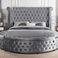 Velvet Gray Glam Bedframe